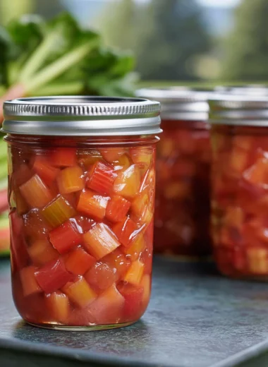 canning rhubarb pie filling