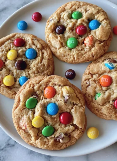 chewy m&m cookies