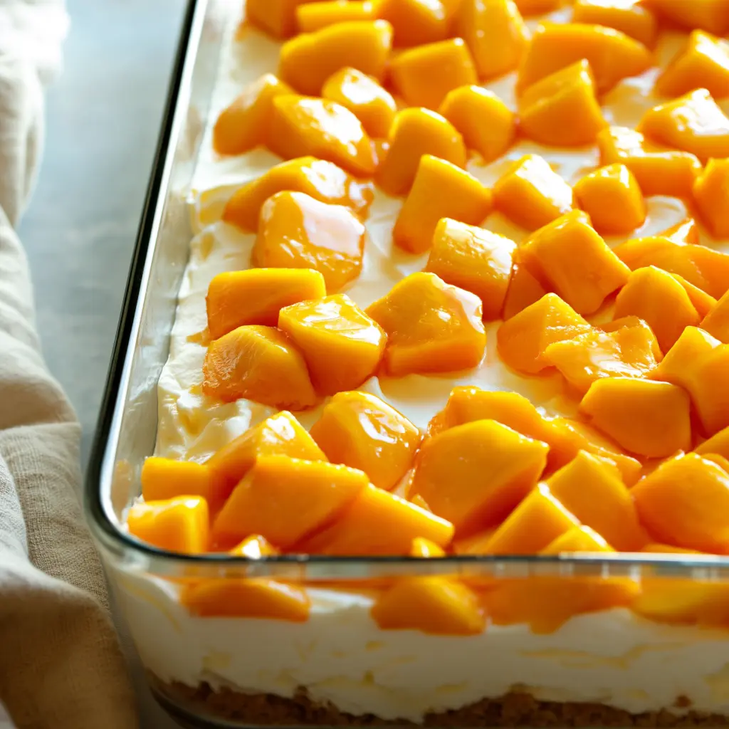 peach cream cake