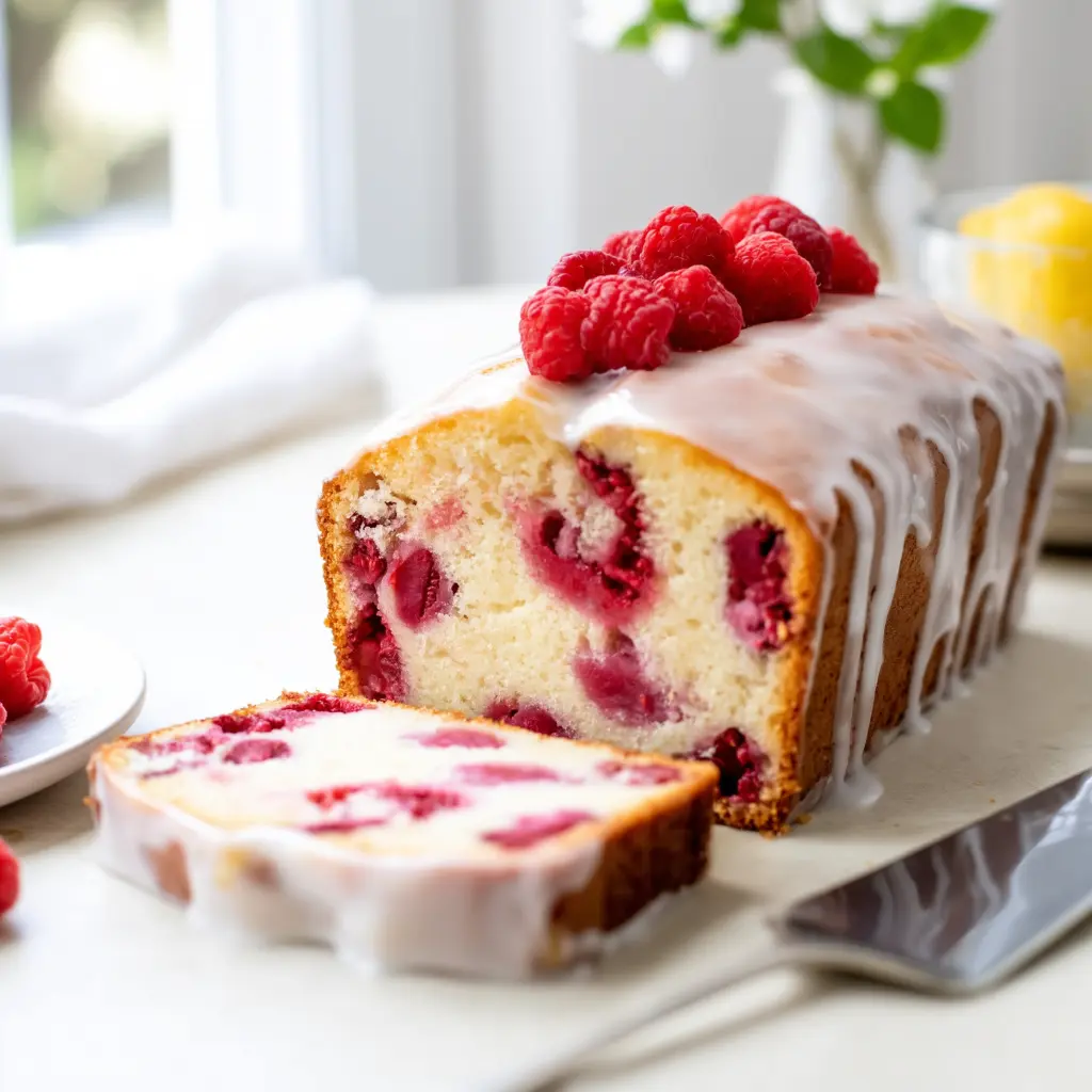 raspberry lemon loaf cake