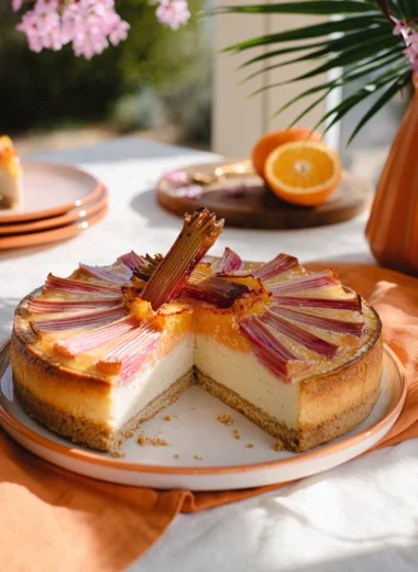 rhubarb cheesecake
