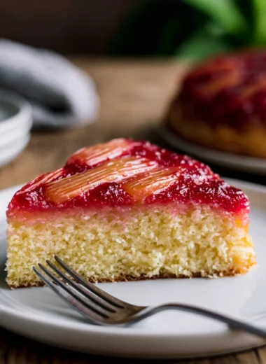 rhubarb upside-down cake