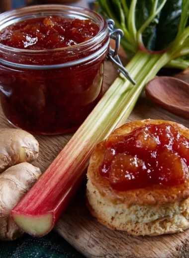 rhubarb and ginger jam