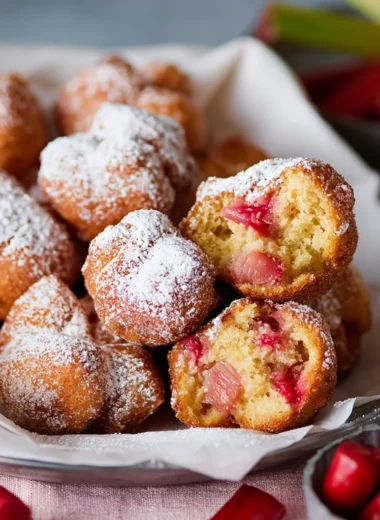 rhubarb fritters