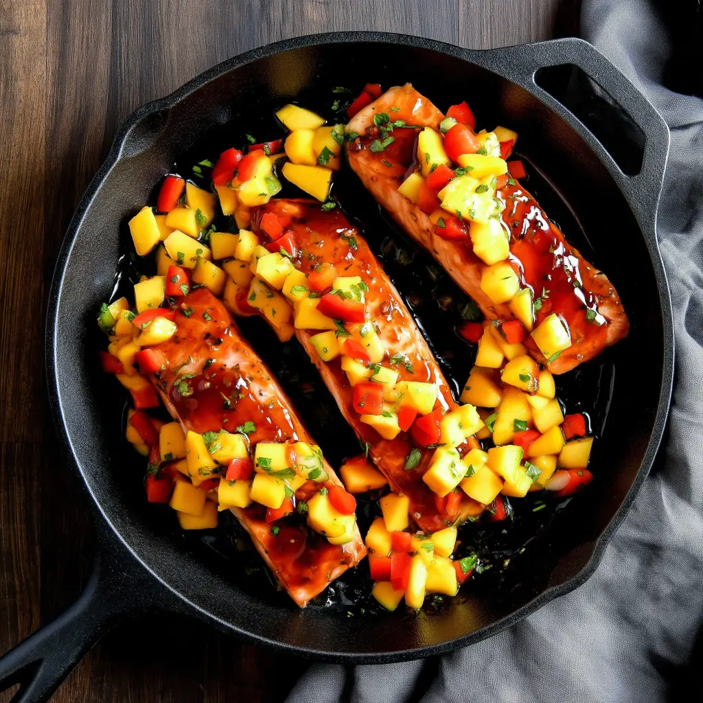 salmon with mango salsa