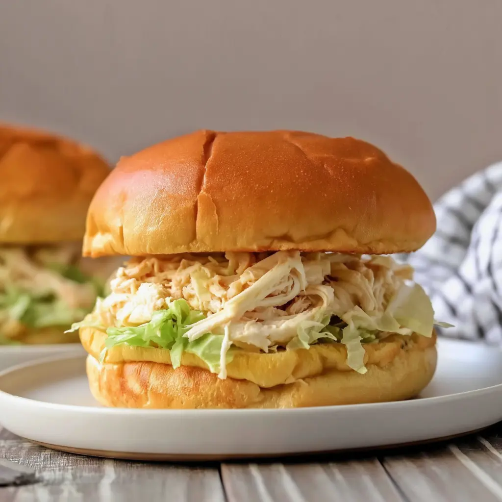 shredded chicken sandwiches
